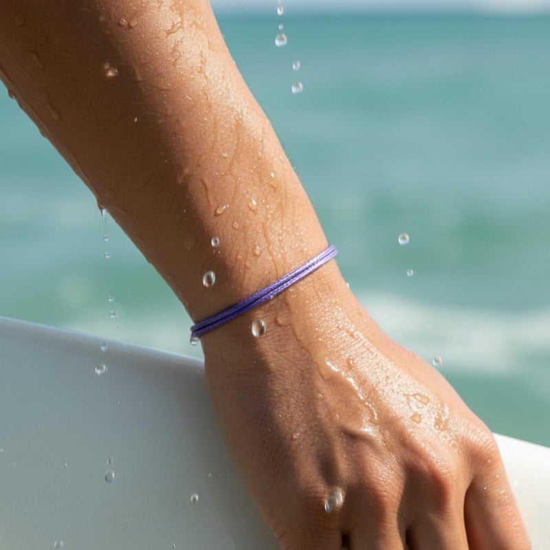 Luck Strings Adjustable Wax Nylon Cord Bracelet for Men Women Adult - Vegan Leather String | Unisex Waterproof Nautical & Surfer Style Friendship Gift, Minimalist - Image 4